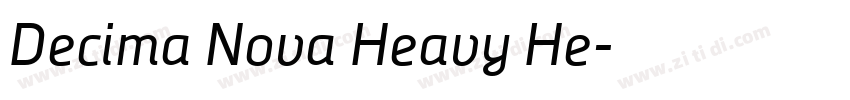 Decima Nova Heavy He字体转换